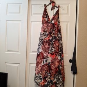 Stacey Summers Sleeveless 2X Animal PrintSundress